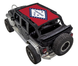 SpiderWebShade sun shade for Jeep Wrangler JKU 4-Door with Arkansas flag print