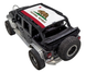 Sun shade SPIDERWEBSHADE for Jeep Wrangler JKU 4-Door with California Republic flag print