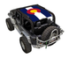 Sun shade top for Jeep Wrangler JK 2-Door (2007–2017) by SpiderWebShade with Colorado flag print
