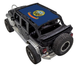 Sun Shade Spiderwebshade for Jeep Wrangler JKU (2007–2017), blue shade top featuring Idaho state flag emblem