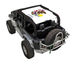 SPIDERWEBSHADE Jeep Wrangler JK 2-Door sun shade top with Illinois state flag print.