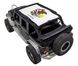 Sun shade top for Jeep Wrangler JKU 4-Door (2007–2017) by SpiderWebShade, white with Illinois seal print