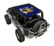 SPIDERWEBSHADE Sun Shade for Jeep Wrangler JK 2-Door; blue stock printed shade top with state seal