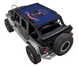 Sun Shade for Jeep Wrangler JKU 4-Door by SPIDERWEBSHADE, blue stock printed top featuring the North Dakota state flag.