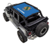 Sun shade for Jeep Wrangler JKU 4-Door, SpiderWebShade, blue Oklahoma flag print top