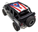 SpiderWebShade sun shade top for Jeep Wrangler JKU 4-Door with American flag print