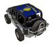 Sun shade top for Jeep Wrangler JK 2-Door by SpiderWebShade, blue Oregon state flag print