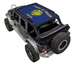 Sun shade top for Jeep Wrangler JKU 4-Door by SPIDERWEBSHADE, blue Oregon state flag print