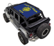 Sun shade top for Jeep Wrangler JKU 4-Door by SPIDERWEBSHADE, blue Oregon state flag print