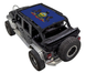 Sun Shade for Jeep Wrangler JKU 4-Door by Spiderwebshade, blue stock-printed shade top