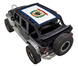 SPIDERWEBSHADE sun shade top for Jeep Wrangler JKU 4-Door with West Virginia state flag print