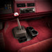 JC Customs OBS Chevy C/K Series shifter-mounted cup holder, black base with two cup holders