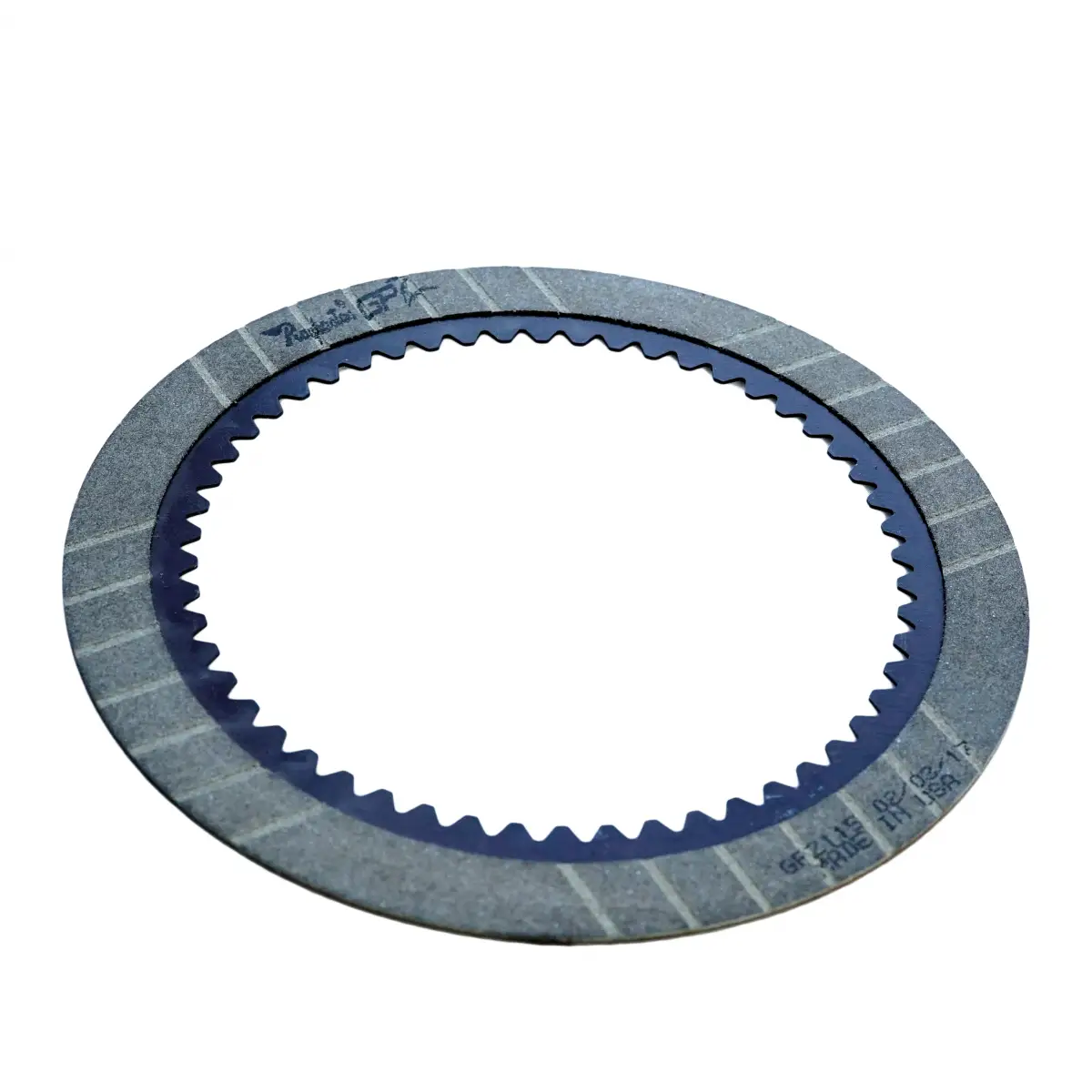Power Driven GPZ Overdrive Brake Clutch friction plate, blue inner splined ring with gray outer friction surface