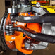 Superduty High Steer Cap-Spacer Artec Industries, orange steering knuckle with silver cap spacer
