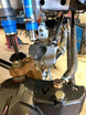 Artec Crossover Weld-On High Steer Arms 05+ SuperDuty — welded knuckle crossover assembly with blue shock visible