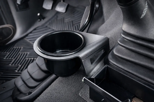 JC Customs Ford F-Series Model A Driver Side Expansion Kit cup holder module with mounting bracket