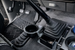 JC Customs Ford F-Series Model A Driver Side Expansion Kit black plastic installed in truck cabin