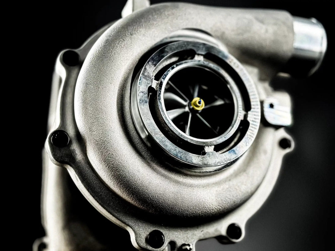 Duramax LLY-LMM TTS Gen2 62/63 Ultimate Towmaster turbocharger close-up showing compressor housing