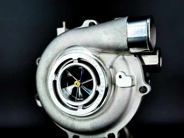 Turbocharger Titan Turbo Service Duramax LLY-LMM TTS GEN2 66/67; silver housing, visible compressor wheel