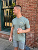 4Link4WD Soft Tee gray short-sleeve shirt with chest logo