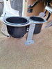 Ford F-Series auto shifter mounted cup holder, dual black plastic cups on gray metal bracket, JC Customs
