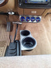 Ford F-Series Auto Shifter Mounted Cup Holder JC Customs, dual cup slots beside center console