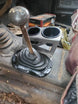JC Customs OBS Ford F-Series Shifter-Mounted Cup Holder with dual black cups in a silver metal frame