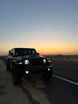 JL-JT 392 Mojave A-Pillar Single Surface Light Mount on black Jeep Wrangler JL/JT Mojave