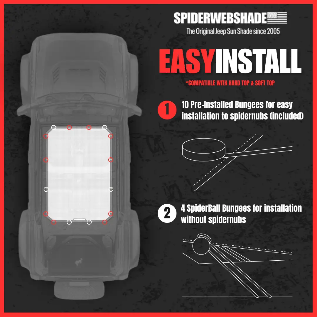 Ford Bronco Sun Shade top by SpiderWebShade, solid color shade for 2021–2026 Broncos