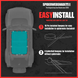 Sun shade Ford Bronco 2021–2026, solid teal shade top by SpiderWebShade with 10 pre-installed bungees