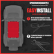 Sun shade for Ford Bronco (2021–2026) by SpiderWebShade, solid red shade top