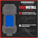 SPIDERWEBSHADE Sun Shade for Ford Bronco (2021–2026), blue solid shade top with 10 bungees for easy install.