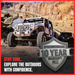 Ford Bronco Sun Shade by SpiderWebShade, solid color shade top for 2021–2026 Broncos, with 10-year warranty badge.