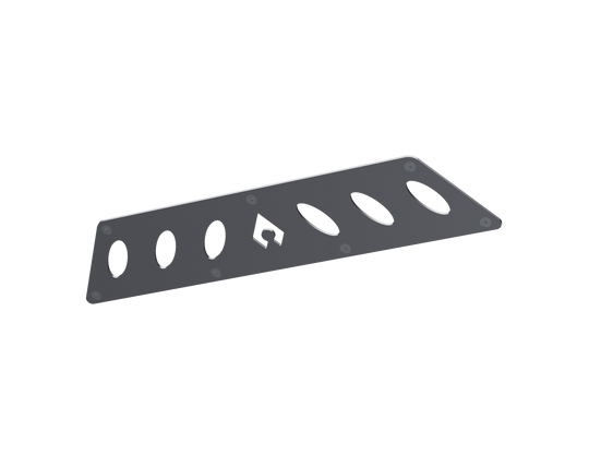 Artec JK/JL/JT High Clearance Bash Skid Plate 3/16 inch steel gray with oval cutouts and mounting holes