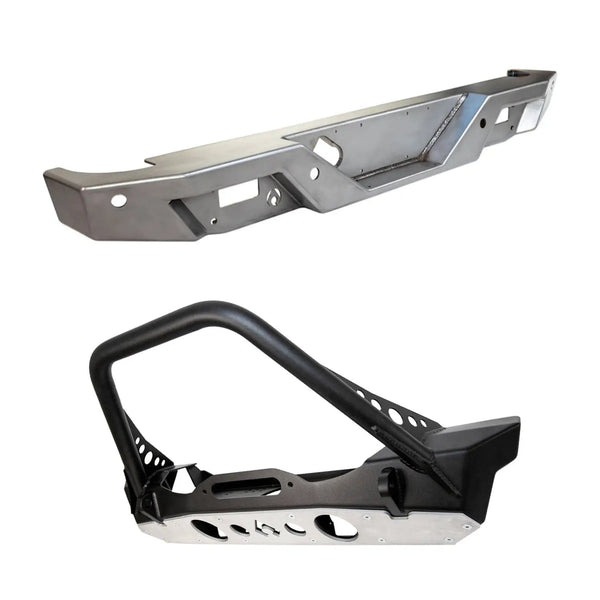 Nighthawk Stinger Front bumper Artec Industries, 2-piece kit with silver frame and black tubular bumper