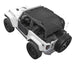 Sun Shade for Jeep Wrangler JK 2-Door by SPIDERWEBSHADE; solid black shade top