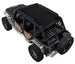 SpiderWebShade sun shade for Jeep Wrangler JKU 4-Door, black fabric top