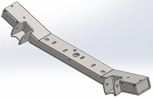 Artec JK HD Crossmember with Link Mounts, Jeep JK, gray steel with multiple mounting holes