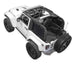 Sun shade for Jeep Wrangler JK 2-Door by SPIDERWEBSHADE; solid color shade panels over roll bars