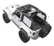 Sun Shade for Jeep Wrangler JK 2-Door by SpiderWebShade; solid white shade top