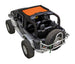 Sun shade for Jeep Wrangler JK 2-Door by SpiderWebShade; solid orange shade top (2007–2017).