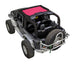 Sun Shade for Jeep Wrangler JK 2-Door by SpiderWebShade in magenta solid color.