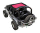Sun Shade for Jeep Wrangler JK 2-Door by SpiderWebShade in magenta solid color.