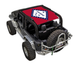 Sun shade top for Jeep Wrangler JK 2-Door with Arkansas flag print by SpiderWebShade.