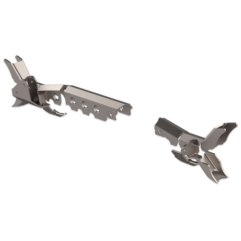 Artec JK APEX Front Axle Armor Kit for Jeep JK, two-piece axle truss armor, metallic gray