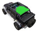 Sunshade for Jeep Wrangler JKU 4-Door by SPIDERWEBSHADE; solid green shade top