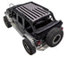 SPIDERWEBSHADE sun shade top for Jeep Wrangler JKU 4-Door, gray US flag graphic