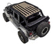Sun shade top for Jeep Wrangler JKU 4-Door by SpiderWebShade; tan printed flag design.