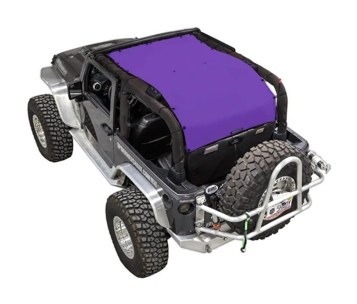 SPIDERWEBSHADE Sun Shade for Jeep Wrangler JK 2-Door, purple solid color top