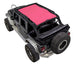 Sun shade for Jeep Wrangler JKU 4-Door by SpiderWebShade, pink solid color top